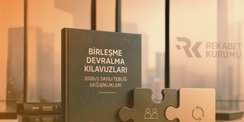 Birleşme devralma kılavuzları güncellemesini temsil eden kurumsal görsel