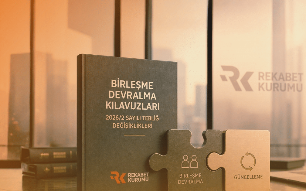 Birleşme devralma kılavuzları güncellemesini temsil eden kurumsal görsel