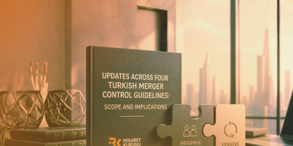 Corporate visual representing updates to Turkish merger control guidelines