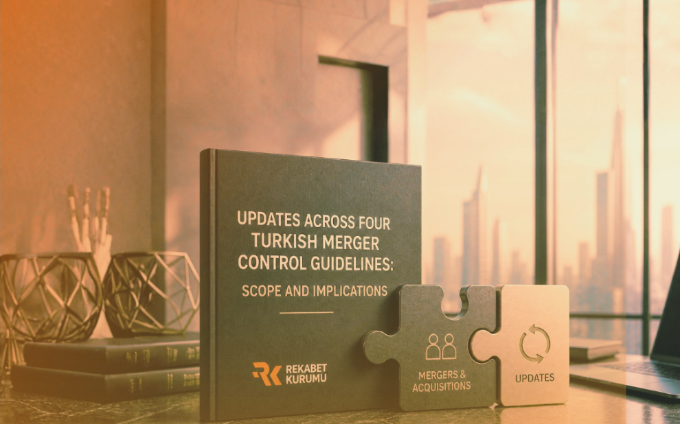 Corporate visual representing updates to Turkish merger control guidelines