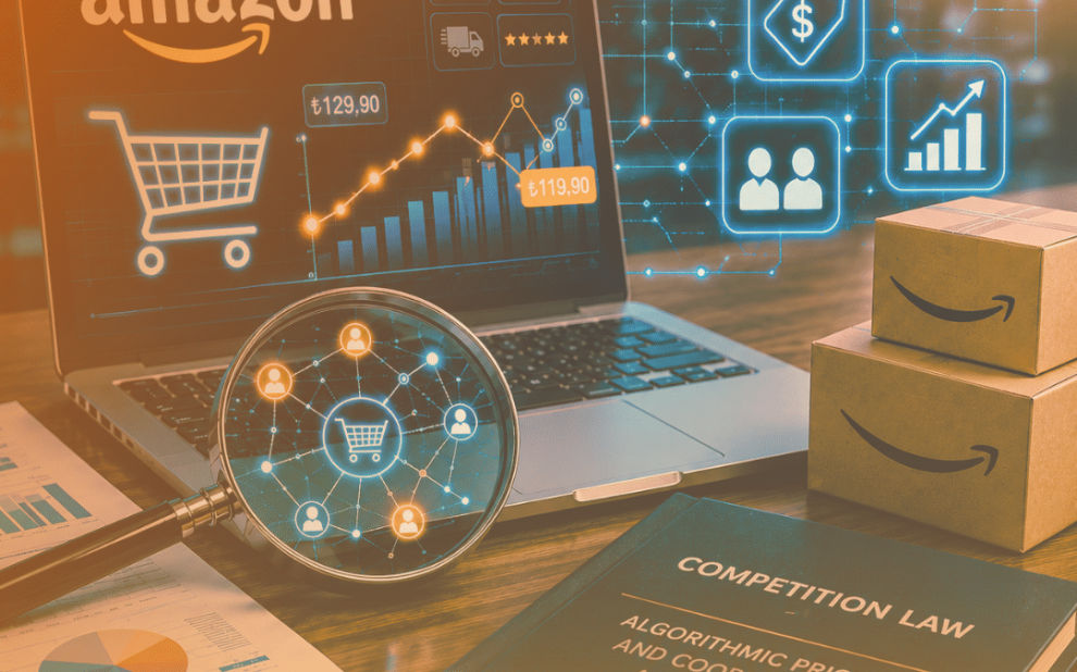 Illustration representing Amazon’s automated pricing mechanism and algorithmic coordination analysis